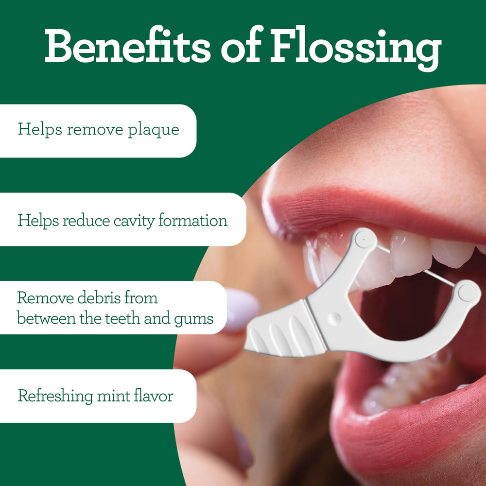 Threaded floss head for easy removal of debris