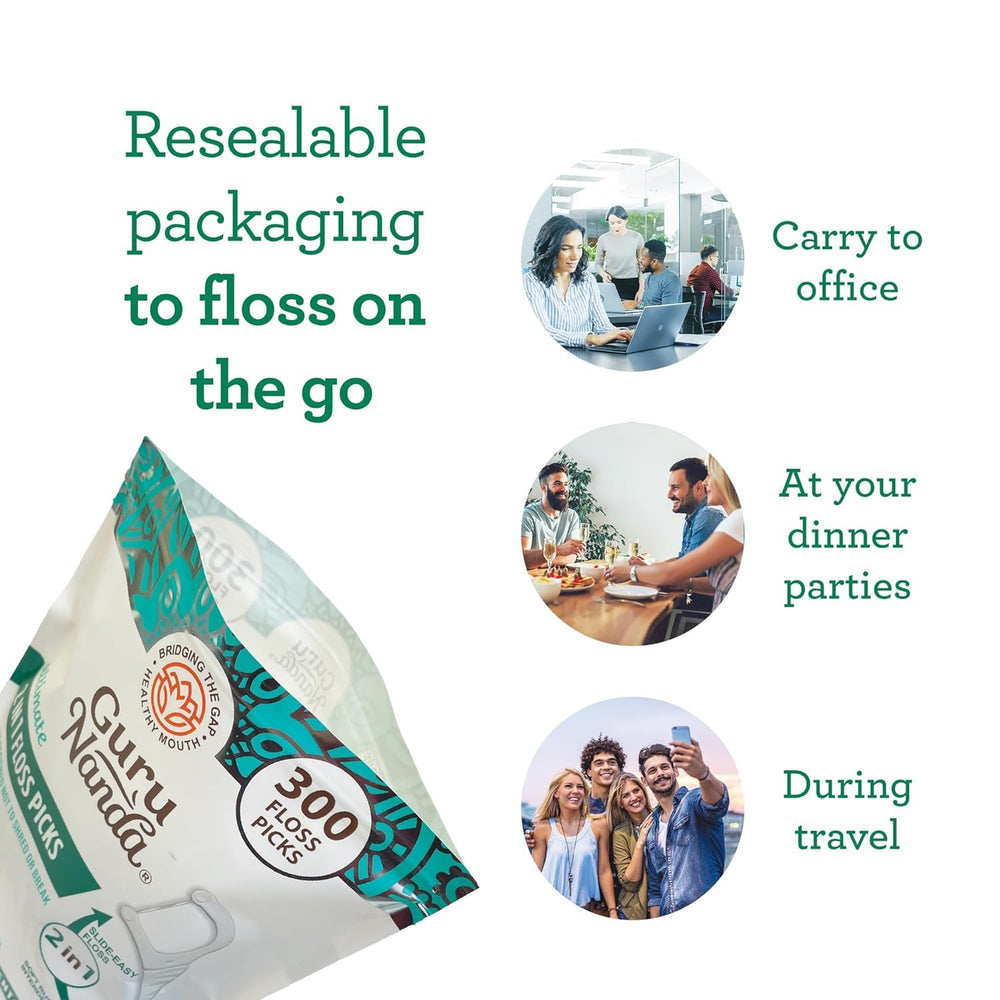 Cruelty-free plastic, PFAS and BPA-free dental floss picks