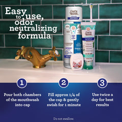 Alcohol-free and fluoride-free oral care mouthwash