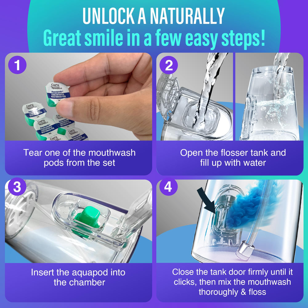 GuruNanda Water Flosser 4.0 compatible Aqua Pod