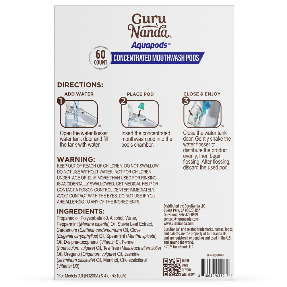 Fresh mint breath after flossing with Aqua Pods