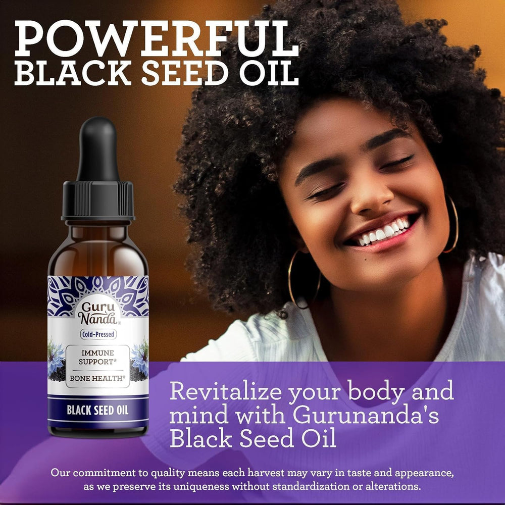 Healthy lifestyle setup featuring GuruNanda Black Seed Oil
