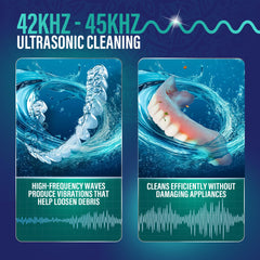 Diagram of 45kHz ultrasonic cleaning and UV