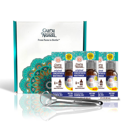 GuruNanda Concentrated Mouthwash bottle - front view