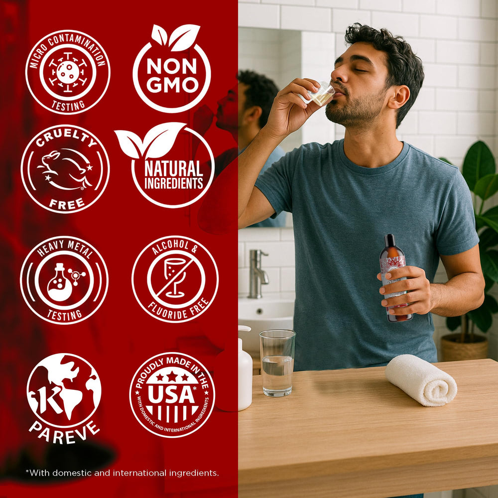 Cruelty-free, USA-made oil pulling mouthwash