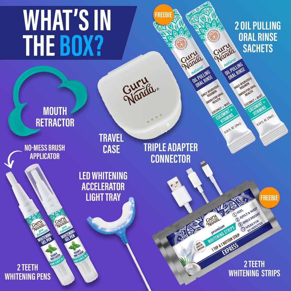 Easy-to-use whitening steps and gel sessions
