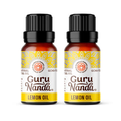 GuruNanda Lemon Essential Oil duo bottle set (2x0.5 oz)