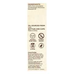 Natural, cruelty-free lemongrass essential oil packaging
