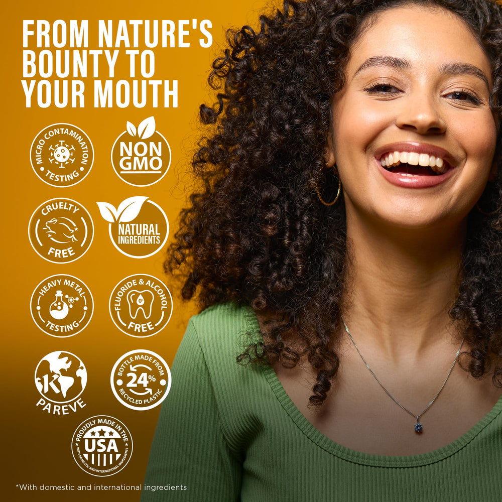 Fresh breath and gums support with oil pulling routine