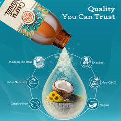 Alcohol-free label on GuruNanda Original Oil Pulling Mouthwash