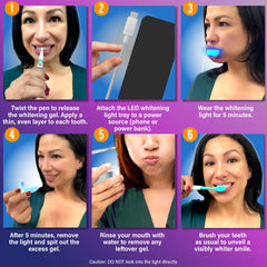 Brushing before and after whitening