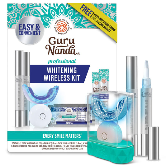 GuruNanda Teeth Whitening Kit with LED Light – product image 1