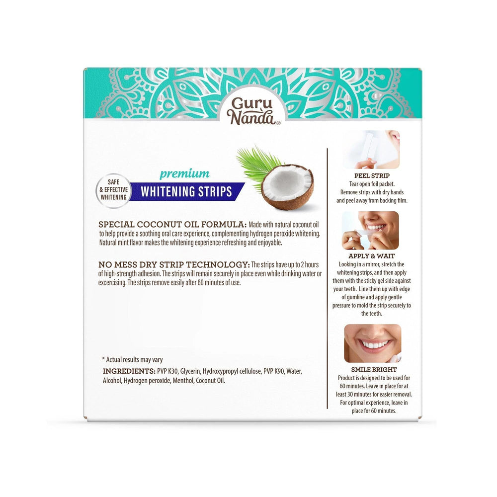 Bright, radiant smile after using GuruNanda whitening strips