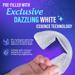Prefilled whitening tray with 8% hydrogen peroxide solution