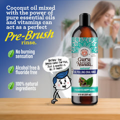 Oil pulling measuring cup included with the product