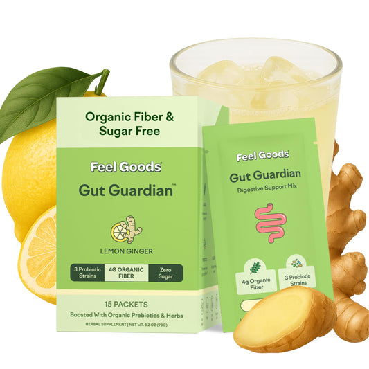 Gut Guardian Lemon Ginger packaging - 15 count