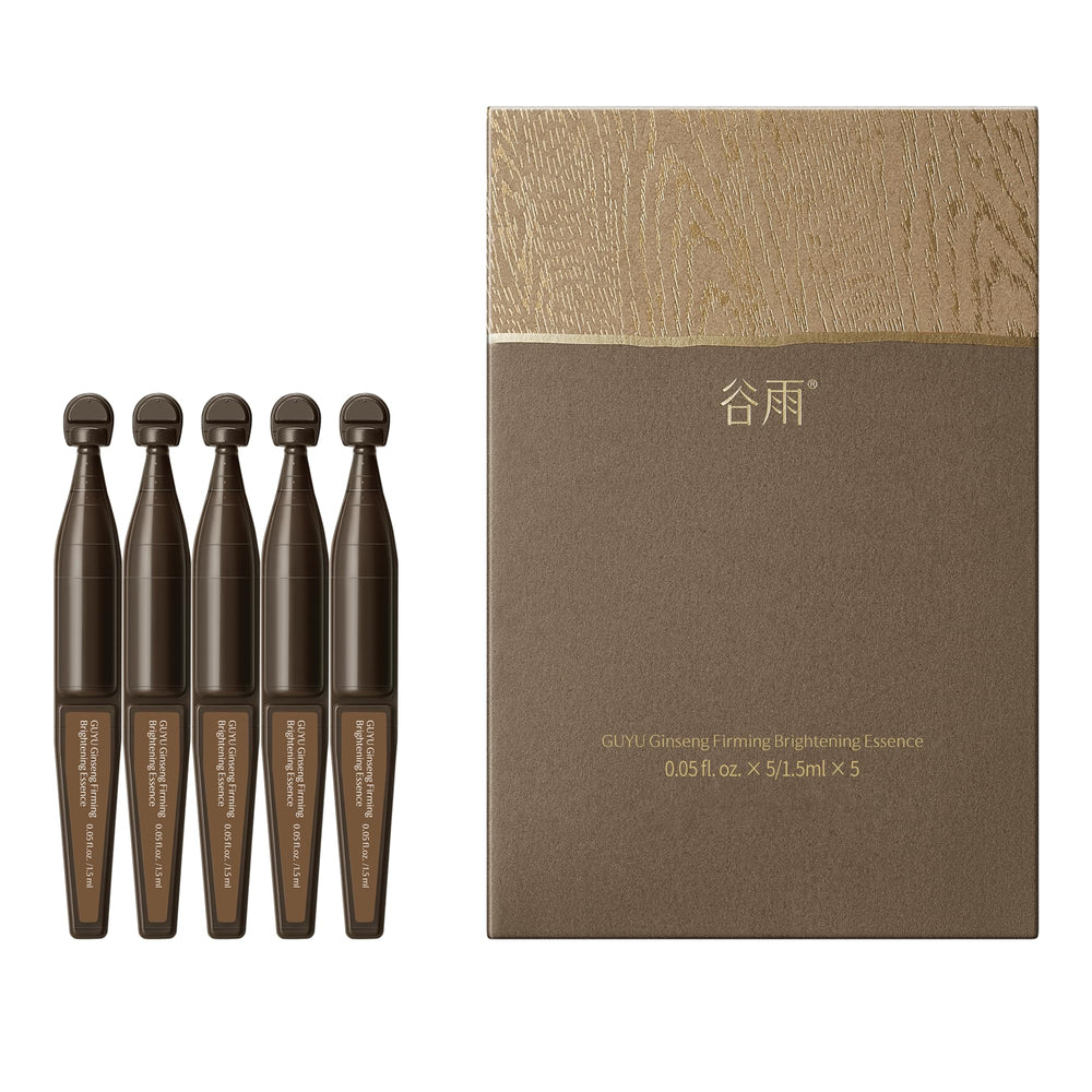 GUYU ginseng serum bottle pour for instant hydration and a radiant complexion
