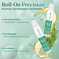 GWODE scalp application demonstration showing targeted roll-on on thinning areas