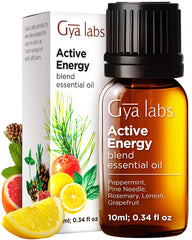 Gya Labs Active Energy Essential Oil Blend bottle 0.34 oz for diffuser
