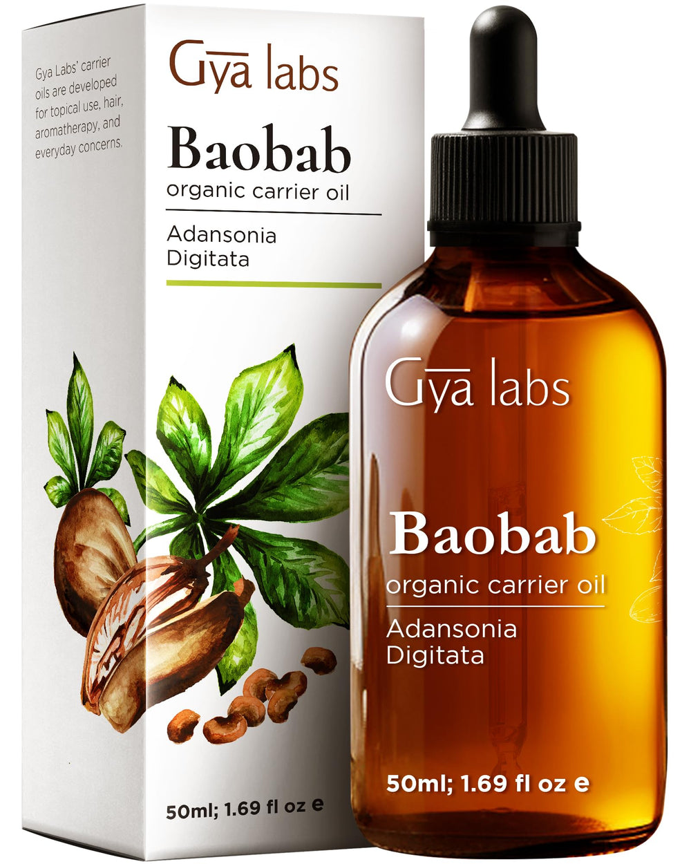 Gya Labs Baobab Carrier Oil bottle 1.7 fl oz