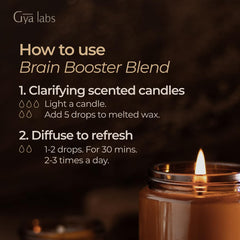 Carrier oil blend suggestion for aromatherapy massage with Brain Booster