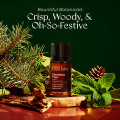Ingredients: pine needle, cedarwood, spearmint in Christmas Tree blend