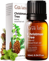 Gya Labs Christmas Tree essential oil blend bottle for diffuser