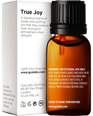 Amber glass bottle with dropper for True Joy Essential Oil