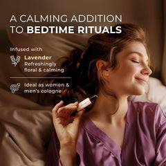 Lavender roll-on applicator shown for bedtime use