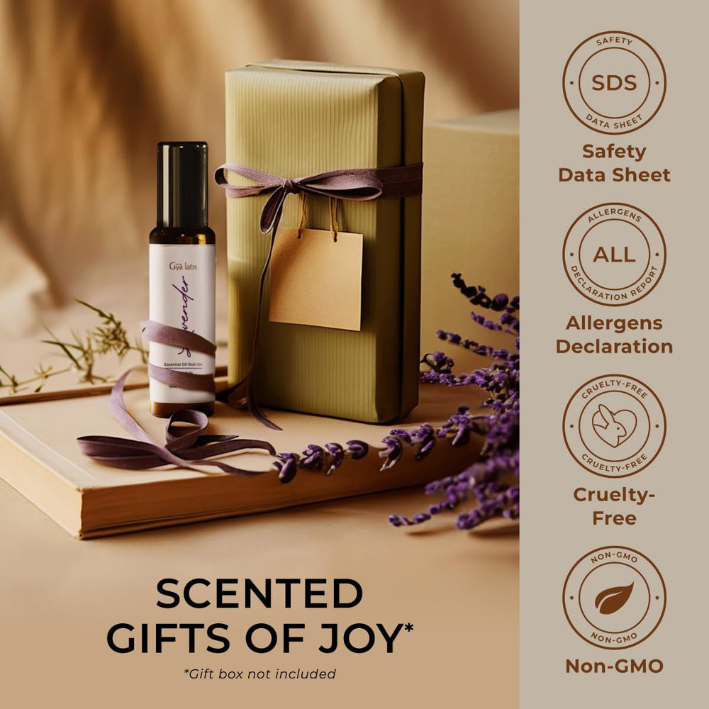 Gift-ready packaging of lavender essential oil roll-on
