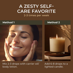Lemon essential oil with carrier oil for skincare