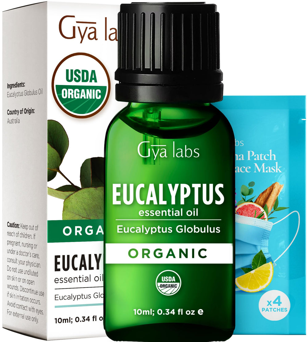 Gya Labs Organic Eucalyptus Essential Oil bottle 0.34 fl oz