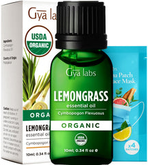 Gya Labs Organic Lemongrass Essential Oil bottle 0.34 oz