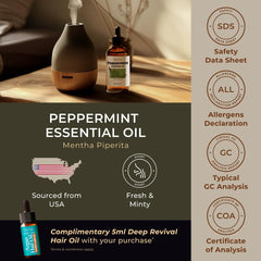Gya Labs Peppermint Essential Oil bottle closeup highlighting premium quality.