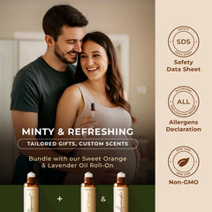 Gya Labs peppermint roll-on branding and bottle
