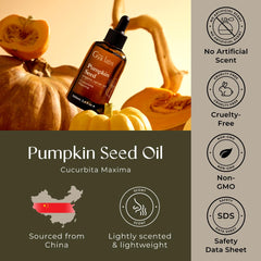 Pumpkin seed oil blends with essential oils such as rosemary or peppermint