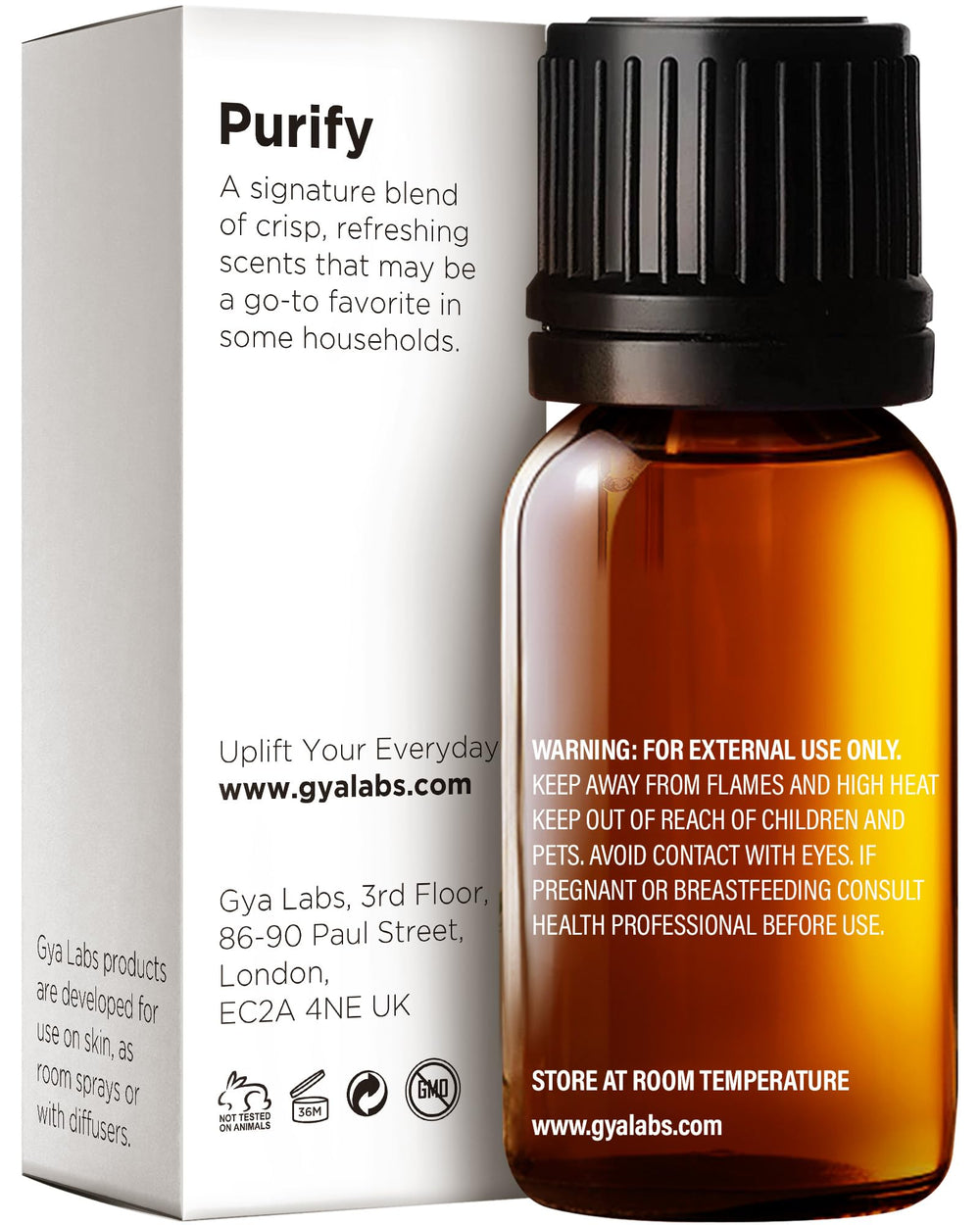 Purify essential oil blend shown for skincare routine