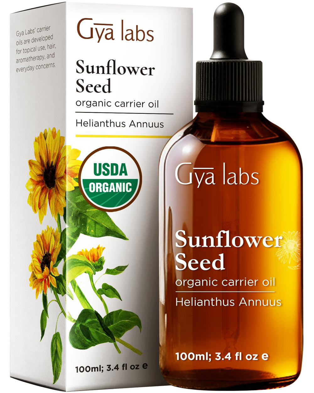 Gya Labs Sunflower Carrier Oil 3.4 oz bottle