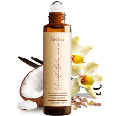 Gya Labs Vanilla Oleoresin Roll-On in amber glass bottle