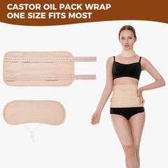 50 disposable castor oil patches in assorted sizes