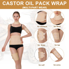 GYBOHO castor oil wrap kit with 10 pieces and accessories