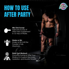 Caffeine-free post-workout recovery powder by Gym Molly After Party