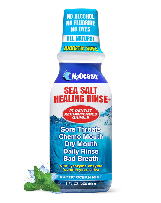 H2Ocean Healing Rinse Arctic Ocean Mint 8oz bottle front