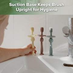 Bristle detail highlighting soft silicone bristles for gentle cleaning