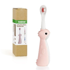Haakaa Dinosaur Toothbrush for Kids 2-4 - Pink, front view