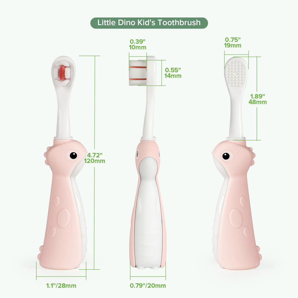 2-pack Haakaa dinosaur toothbrush for toddlers