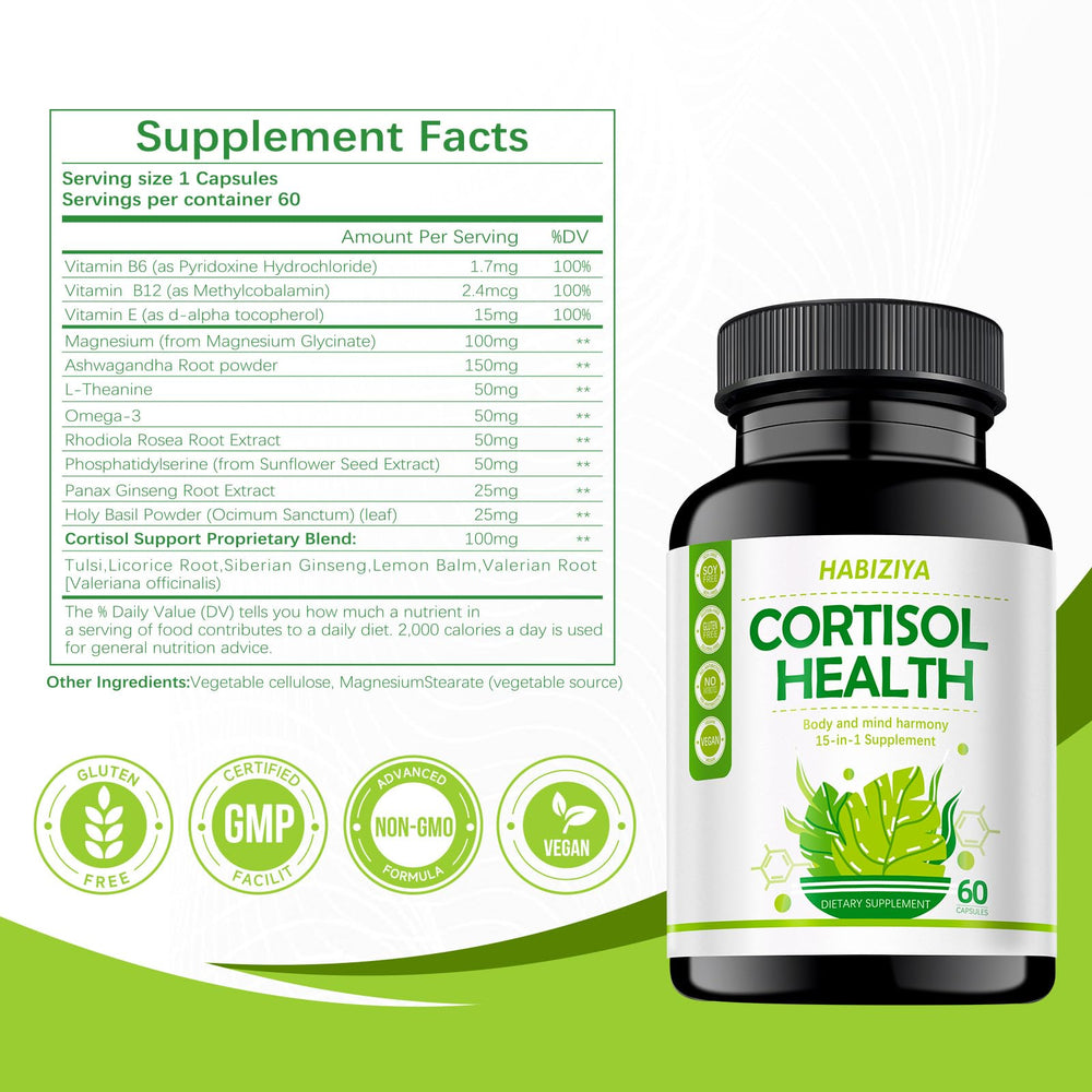Adaptogens aiding cortisol balance and adrenal health
