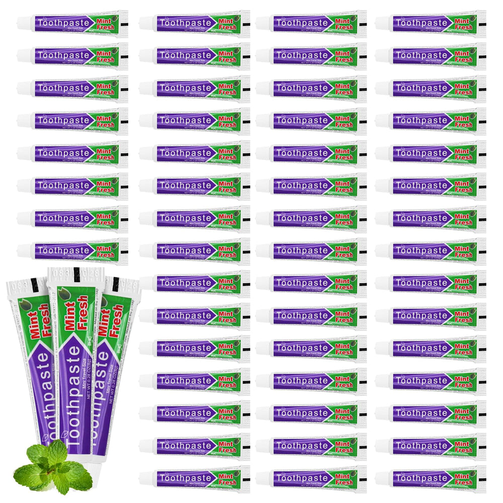 Bulk 100 mini toothpaste tubes for hotels and travel