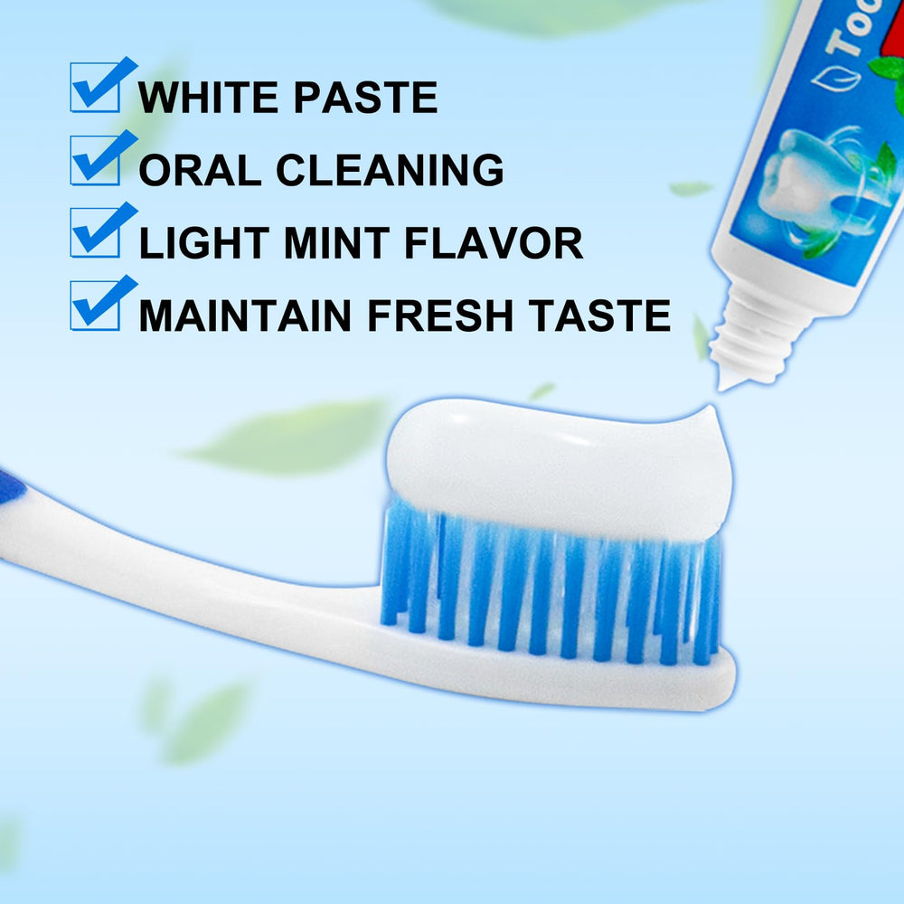 Bulk toothpaste tubes ready for distribution