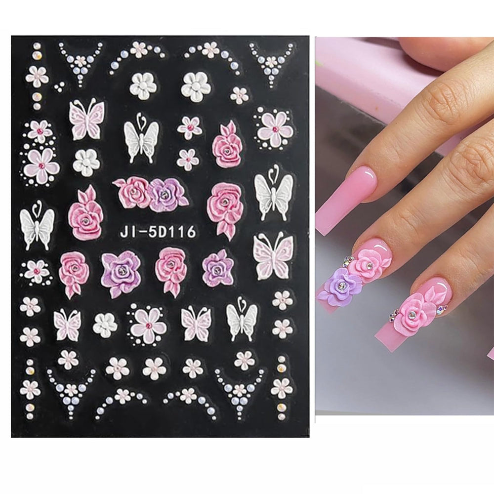 Haiidoak 5-sheet floral collection for instant nail art